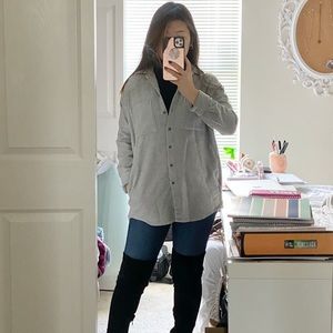 Madewell button-down grey flannel shirt in XS